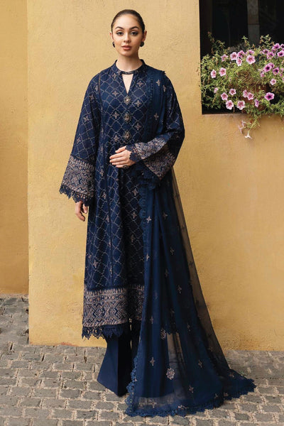 EMBROIDERED 3PC LAWN EMBROIDERED DRESS WITH CHIFFON EMBROIDERED DUPATTA  IR-230