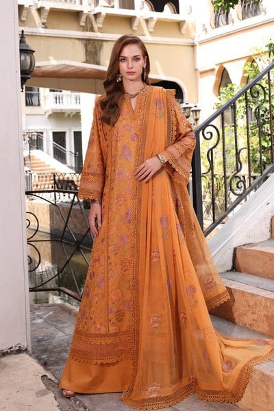 3 Pcs women’s unstitched Dhanak embroidered suit