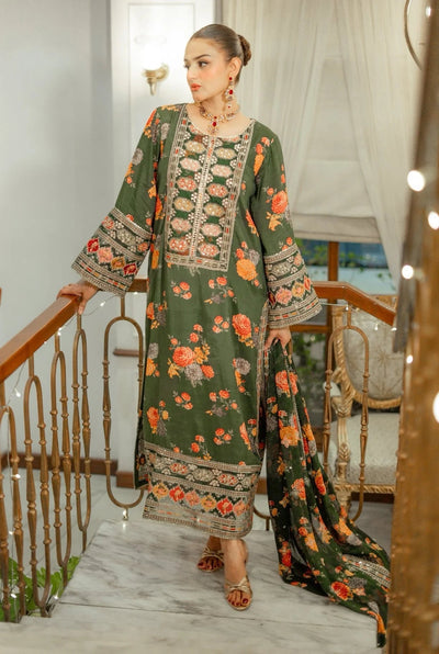 Aneela's Shamooz Silk 3 Piece Digital Print - MG