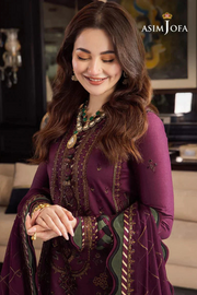 ASIMJOFA AS 0182 WINTER WEAR 3PC EMB ARTICAL