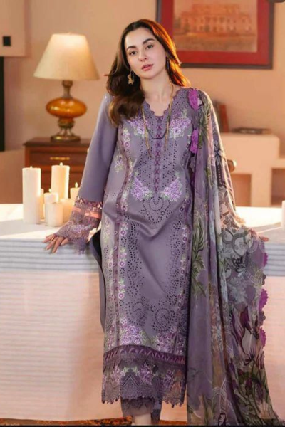 Elegant Dhank Suit with Heavy Neck Embroidery Nc