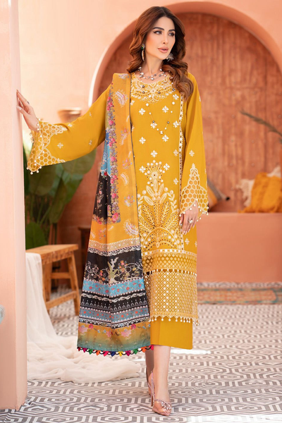 Elegant Dhank Suit with Heavy Neck Embroidery Nc