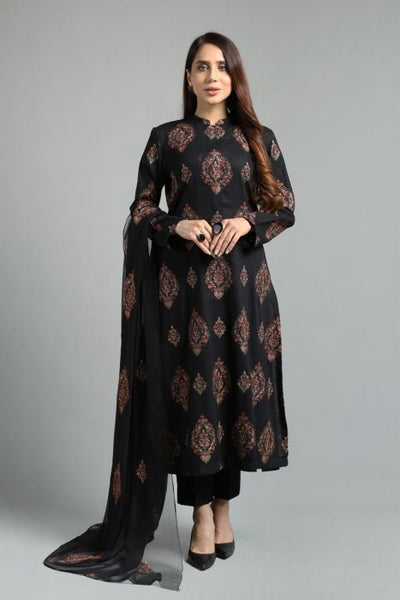EMBROIDERED 3PC LAWN EMBROIDERED DRESS WITH CHIFFON EMBROIDERED DUPATTA  IR-209