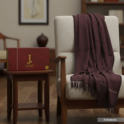 MEN WINTER WOOL SHAWL MEHROON