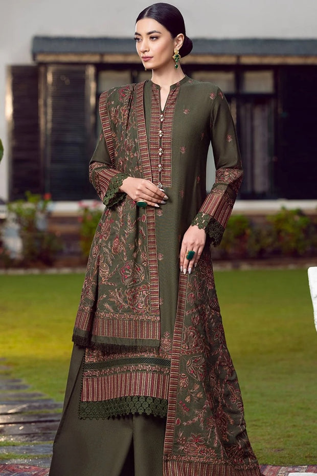 3PC Unstitched Dhanak Embroidered Shirt with Dhanak Emb Work Shawl Embroidered Dupatta IR-1132