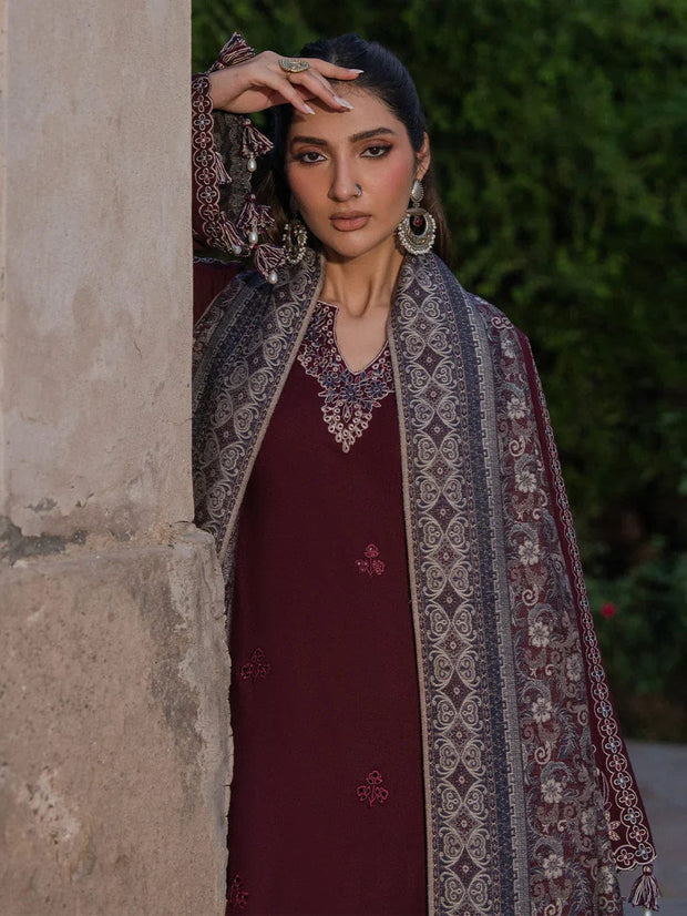 3PC Unstitched Dhanak Embroidered Suit