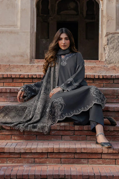 3PC Unstitched Dhanak Embroidered Suit