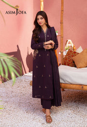 3 Pcs women’s unstitched Winter embroidered suit