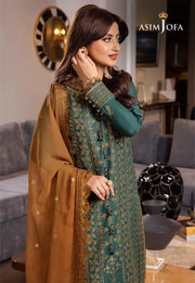 EMBROIDERED 3PC LAWN EMBROIDERED DRESS WITH CHIFFON EMBROIDERED DUPATTA  IR-221