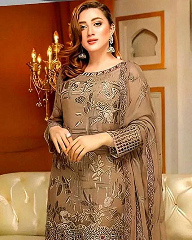 3PC EMB DRESS IR0017