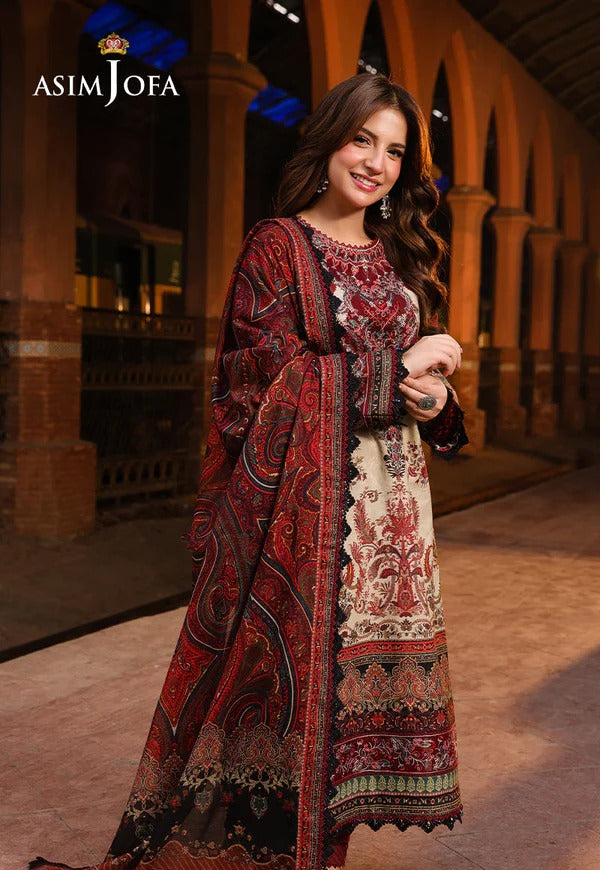 IR 3397-Asim Jofa - Winter 3PC Karandi Digital Print Dress