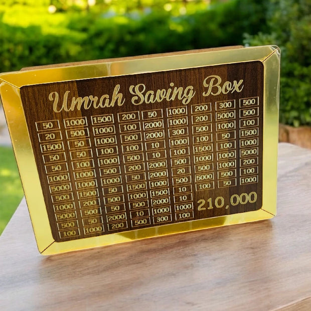 008 IR Wooden Umrah Saving Box